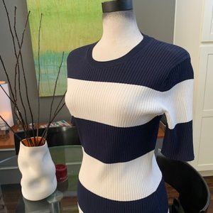 TORY BURCH SPORT dress nautical navy white large